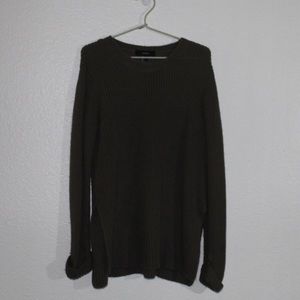 Grey Cable-knit Sweater